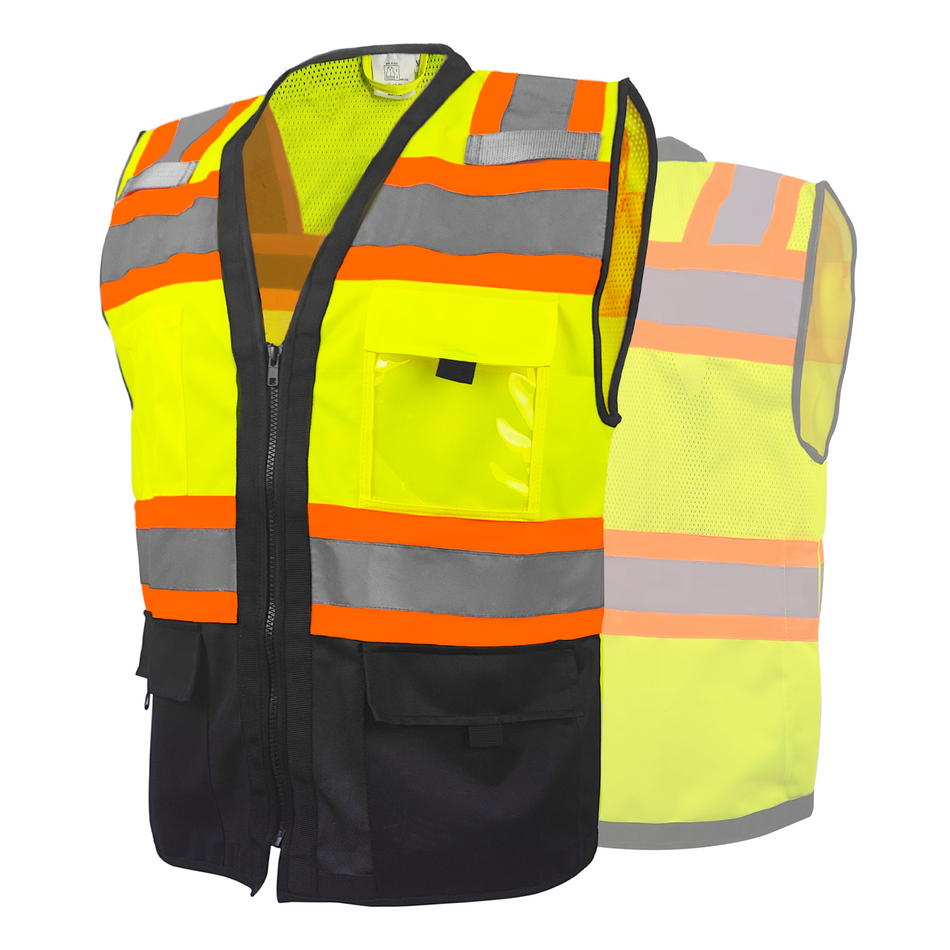 SMASYS Heavy Duty High Visibility Safety Reflective Vest