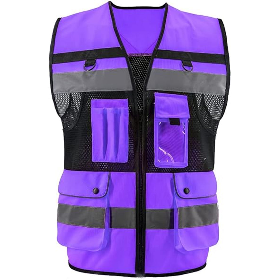 SMASYS High Visibility Reflective Vest,  Safety Vest with 7 Pockets