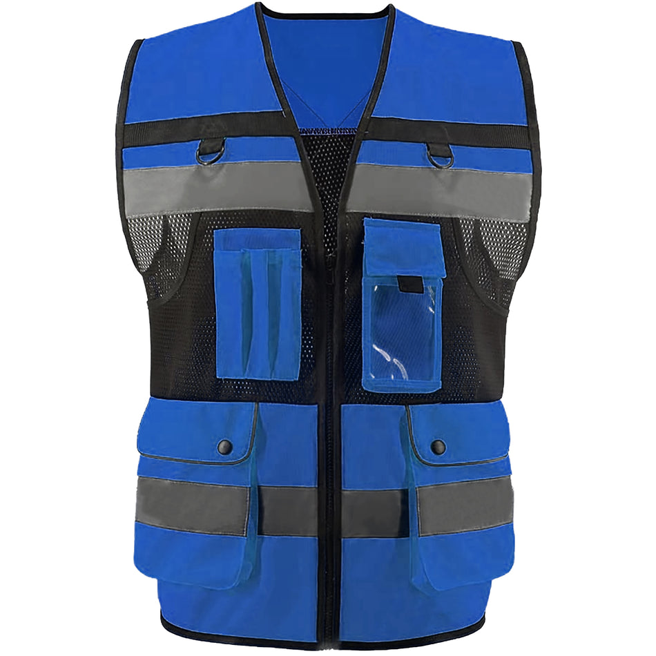 SMASYS High Visibility Reflective Vest,  Safety Vest with 7 Pockets