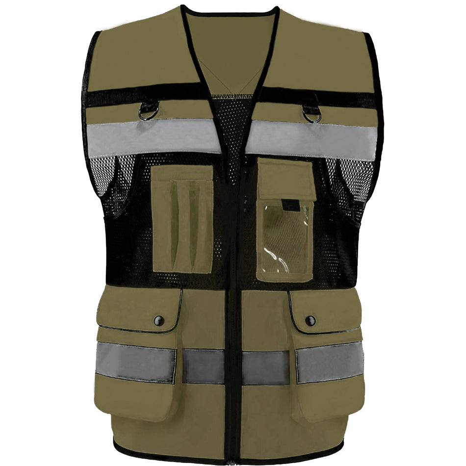 SMASYS High Visibility Reflective Vest,  Safety Vest with 7 Pockets