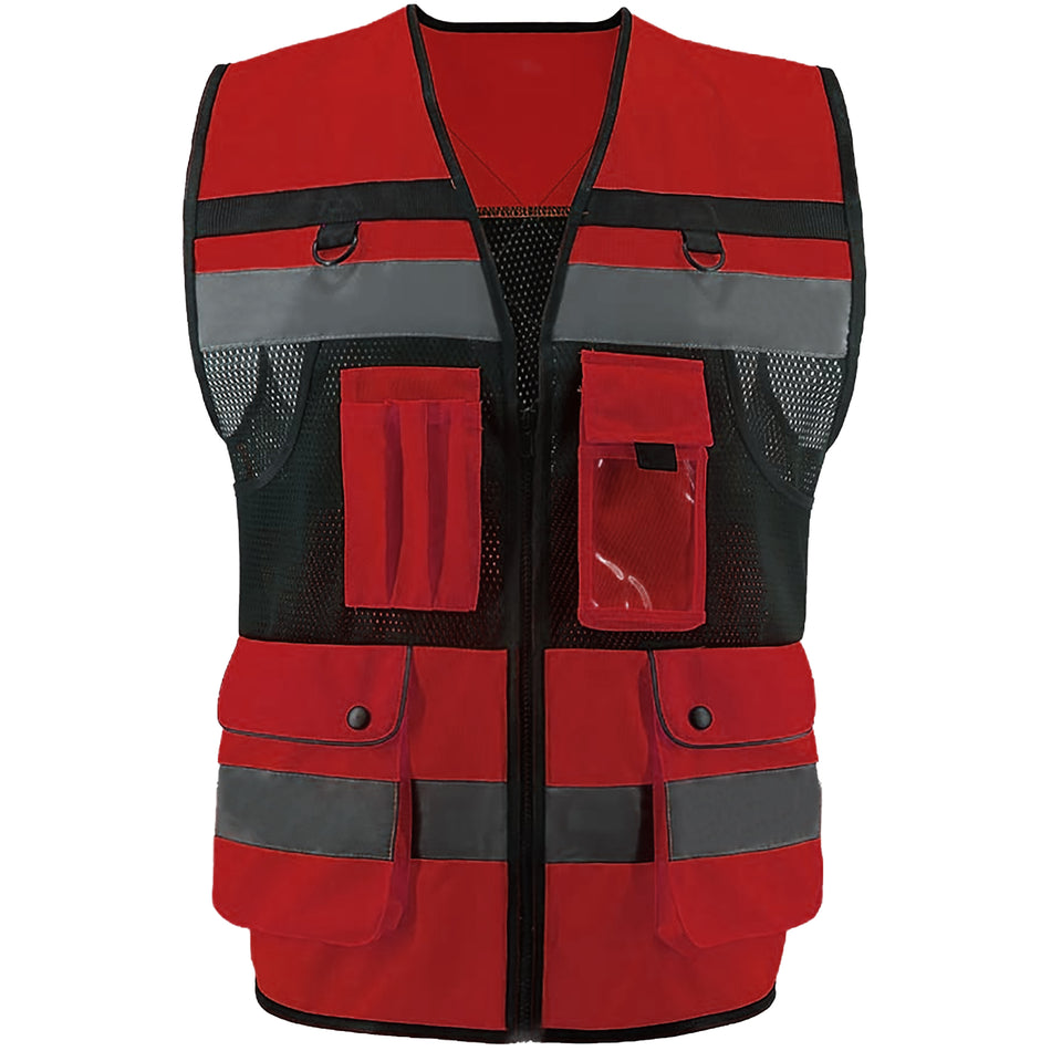 SMASYS High Visibility Reflective Vest,  Safety Vest with 7 Pockets