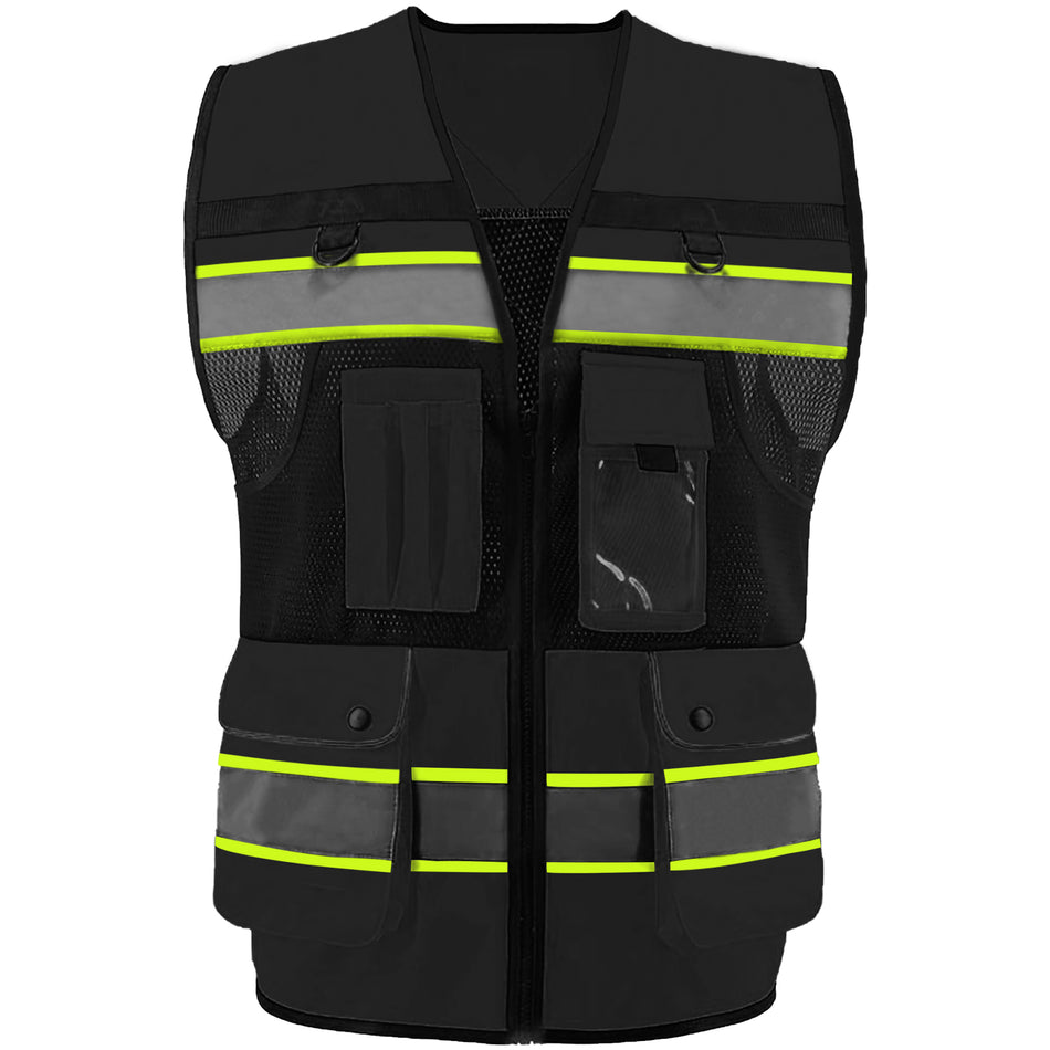 SMASYS High Visibility Reflective Vest,  Safety Vest with 7 Pockets