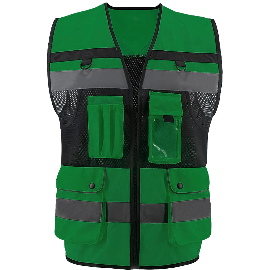 SMASYS High Visibility Reflective Vest,  Safety Vest with 7 Pockets