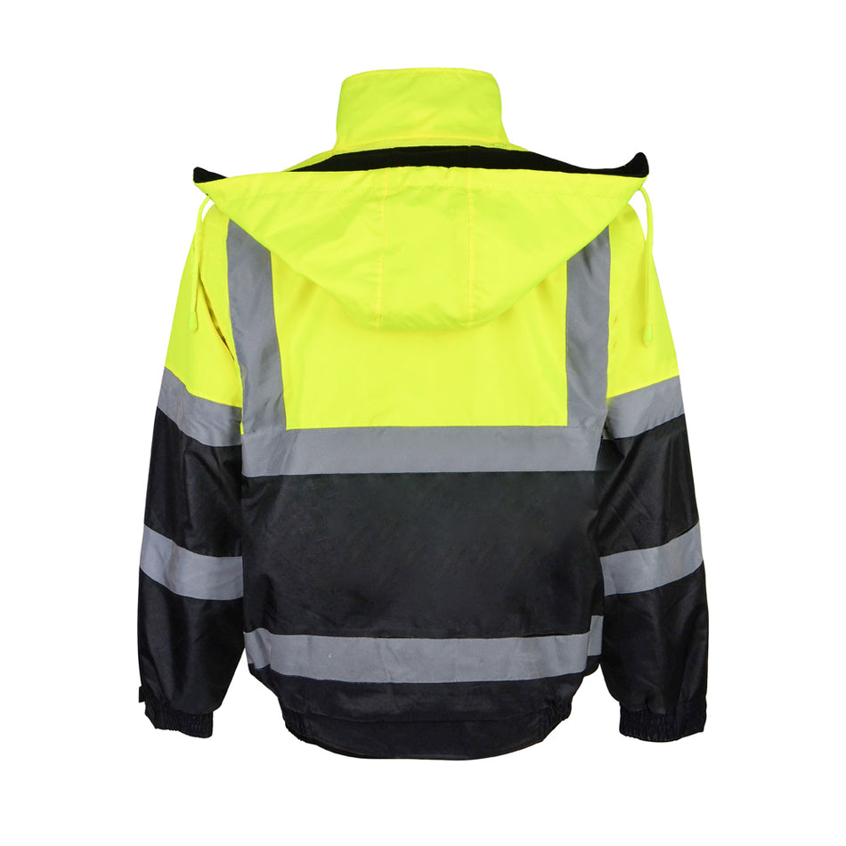 SMASYS Waterproof Safety Bomber Jacket, Reflective ANSI Class 2 Jacket