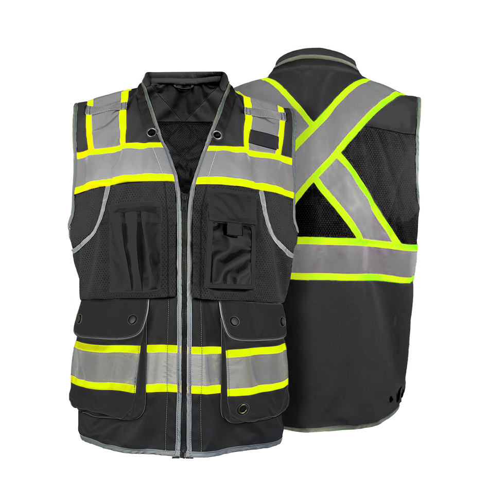 SMASYS High Visibility Work Vest, Premium Reflective Safety Vest