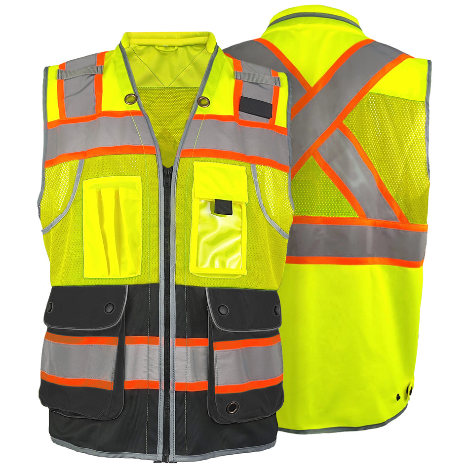 SMASYS High Visibility Work Vest, Premium Reflective Safety Vest