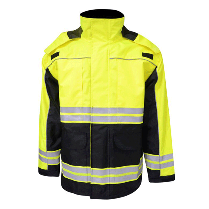 SMASYS Hi Vis Hooded Safety Jackets, Winter Work Jackets with Reflective Tape