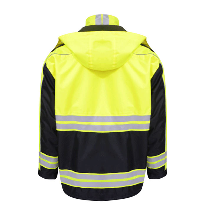 SMASYS Hi Vis Hooded Safety Jackets, Winter Work Jackets with Reflective Tape