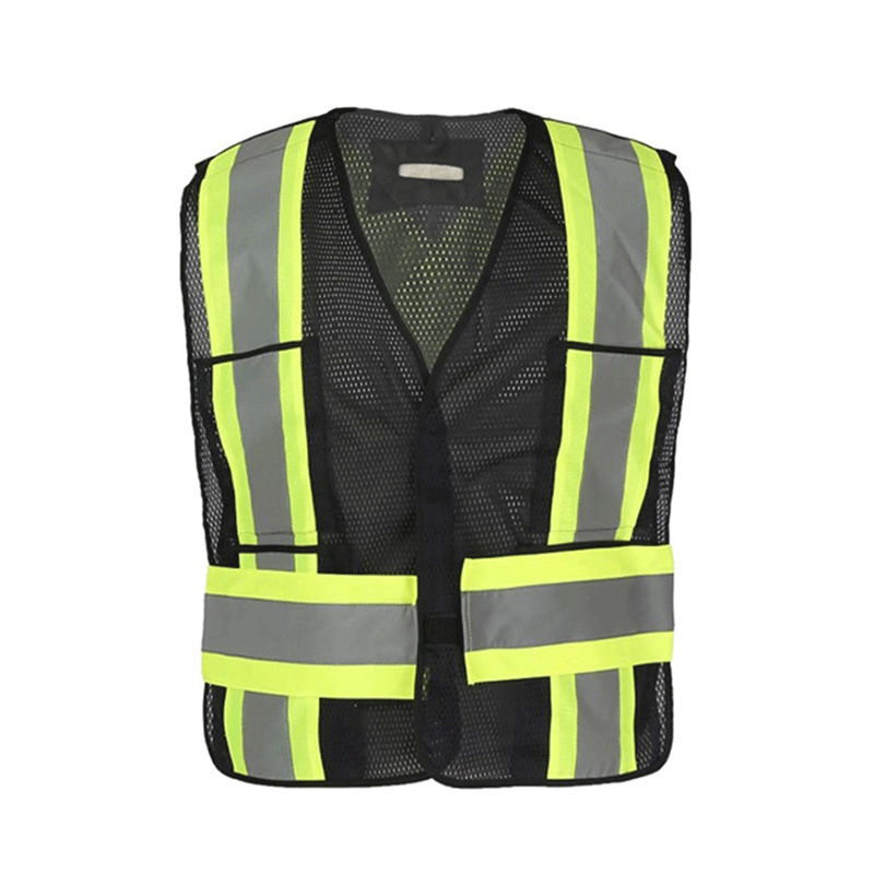 SMASYS Black Mesh Construction Safety Vest