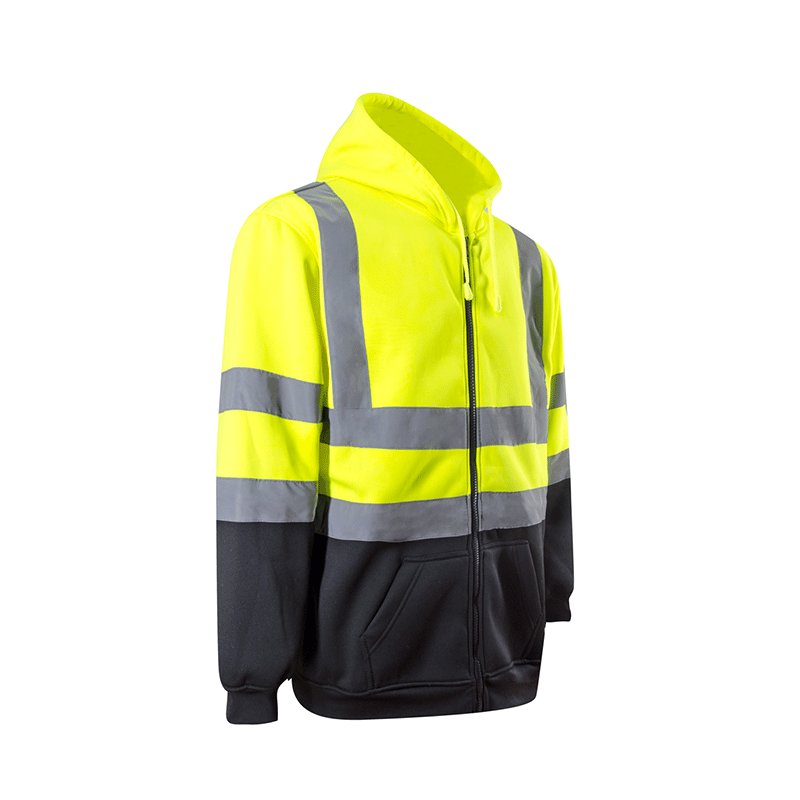 SMASYS Zipper Front Warm High Visibility Hoodie