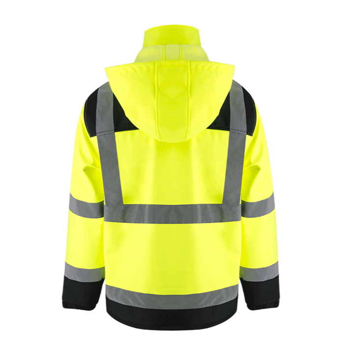 SMASYS Soft Shell Fabric Detachable Hooded Safety Jacket