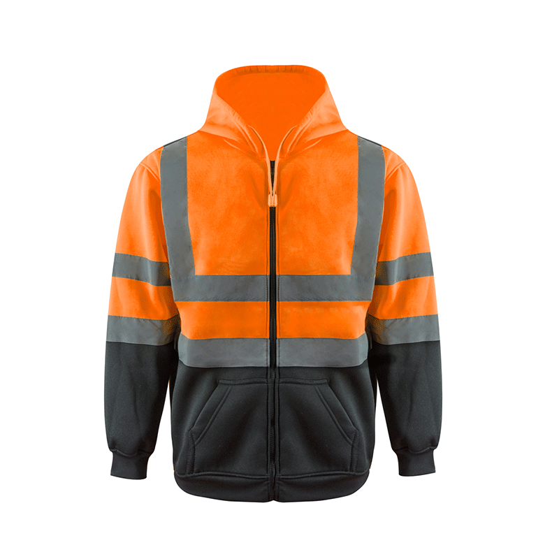 SMASYS Zipper Front Warm High Visibility Hoodie