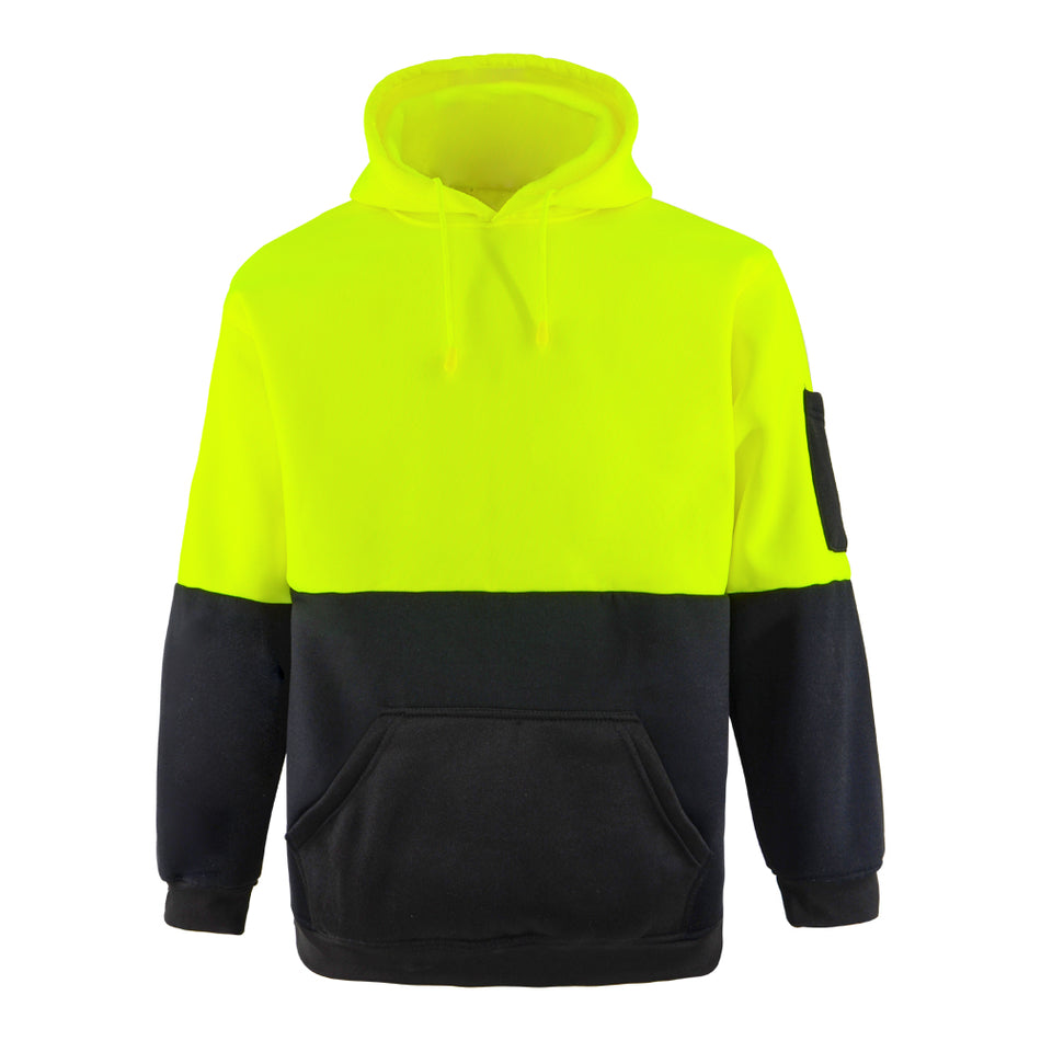 SMASYS Hi Vis Contrast Color Pullover Hoodies with Fleece Lining