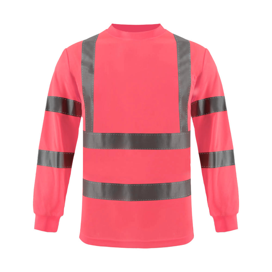 SMASYS Hi Vis Safety Shirt, Long Sleeve Reflective Shirt