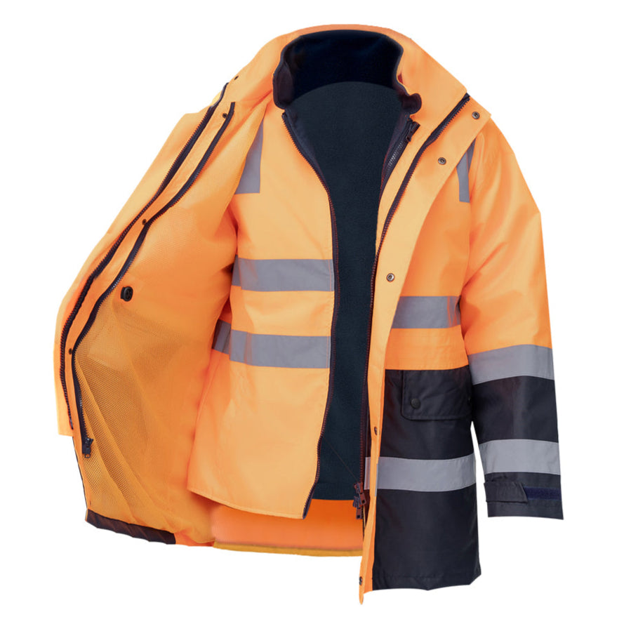 SMASYS Winter Multifunction Reflective Security Safety Workwear 6-in-1 Jacket