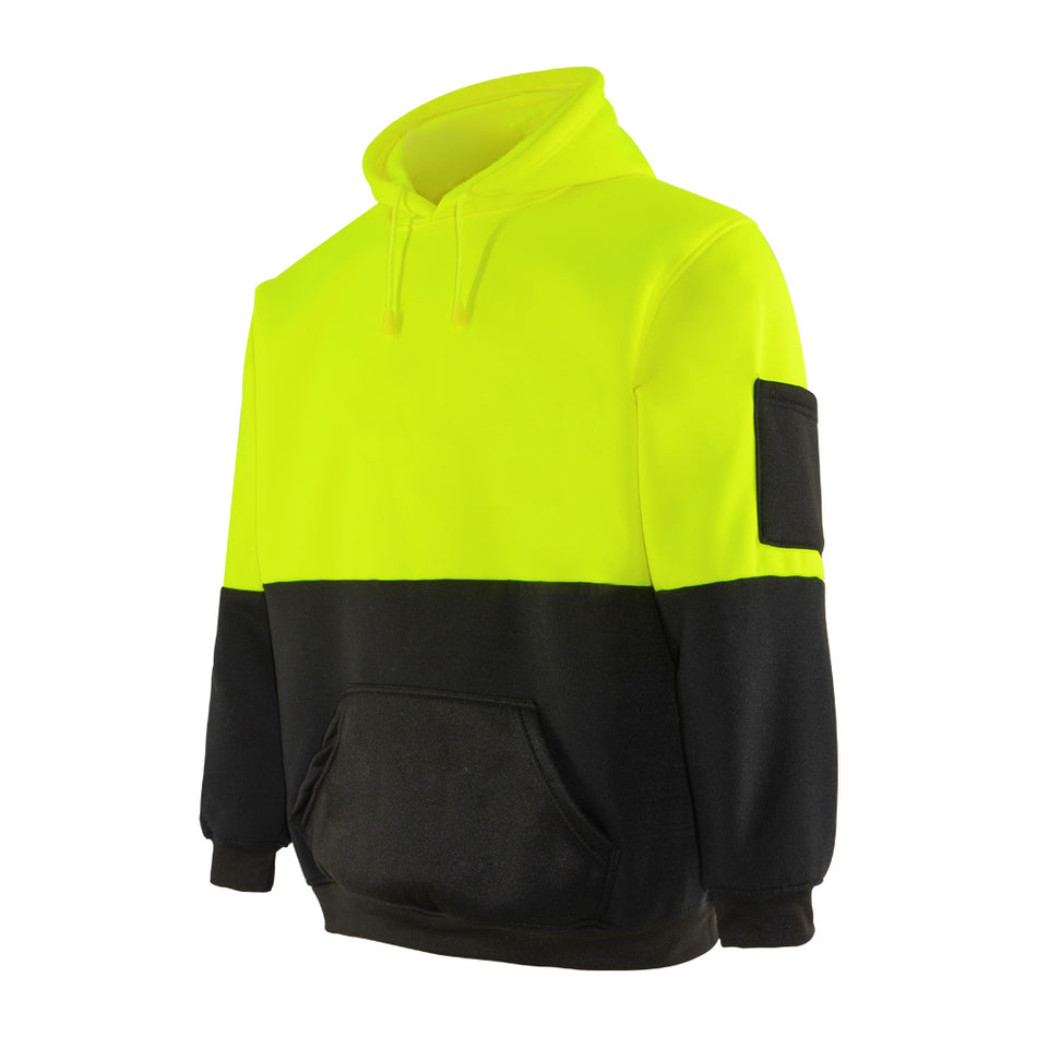 SMASYS Hi Vis Contrast Color Pullover Hoodies with Fleece Lining