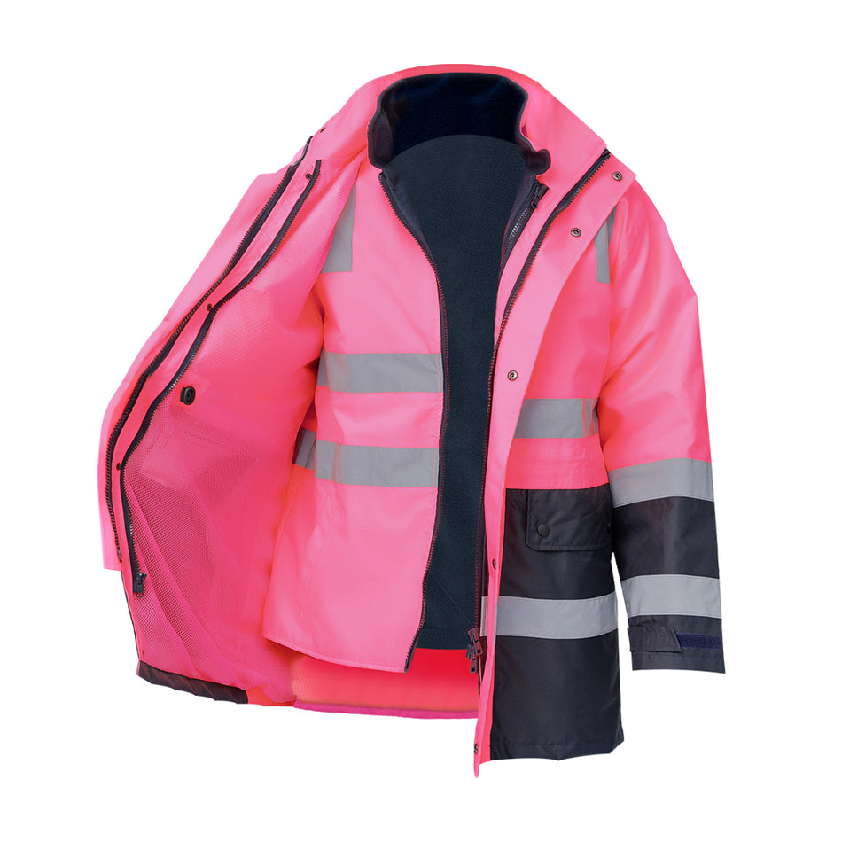 SMASYS Winter Multifunction Reflective Security Safety Workwear 6-in-1 Jacket