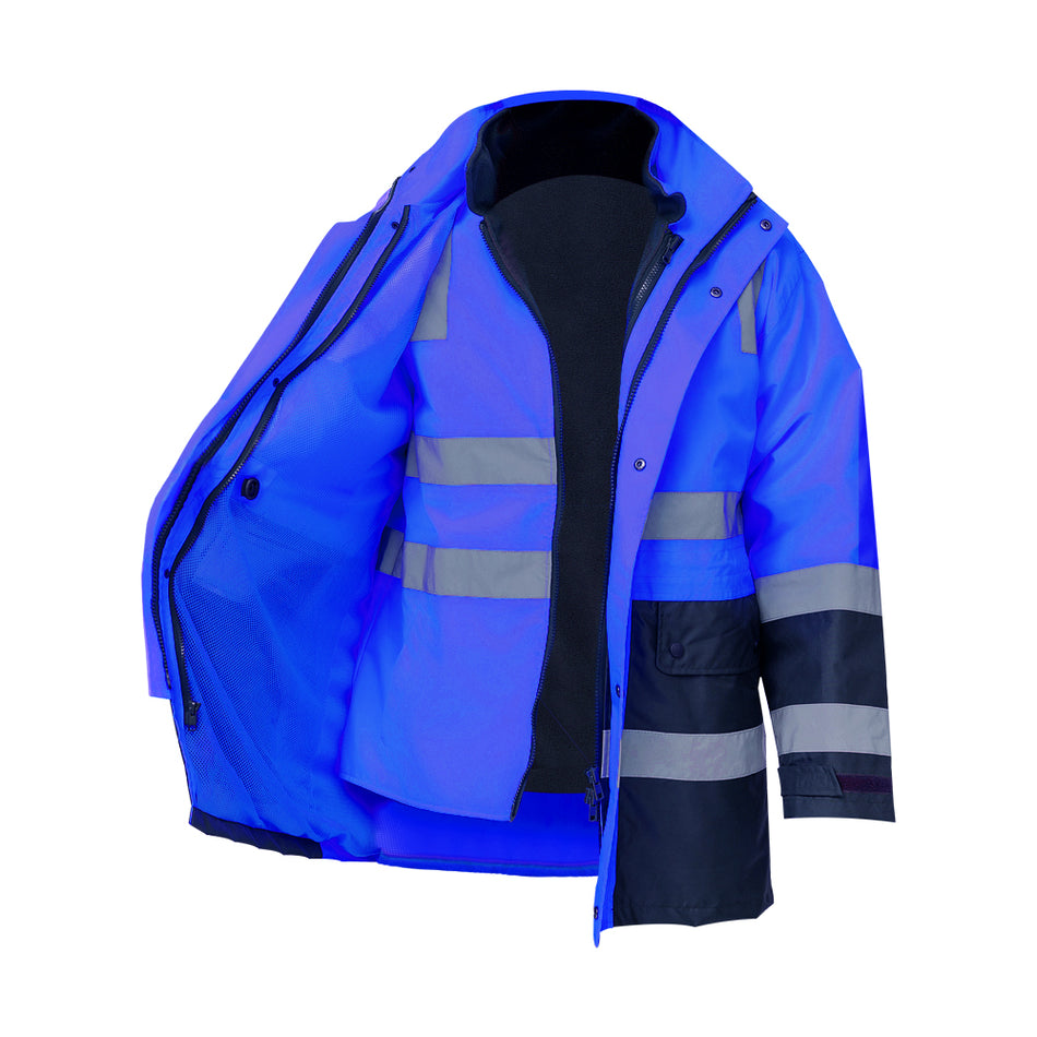 SMASYS Winter Multifunction Reflective Security Safety Workwear 6-in-1 Jacket