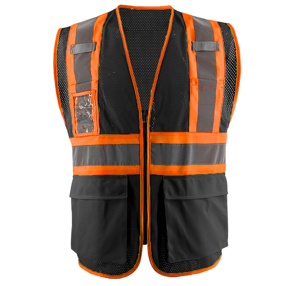 SMASYS Hi Vis Construction Safety Vest, Mesh Two-Tone Reflective Vest