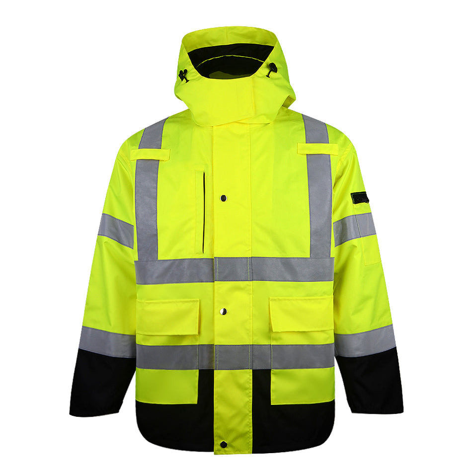 SMASYS Workwear High Visibility Reflective Safety Jacket