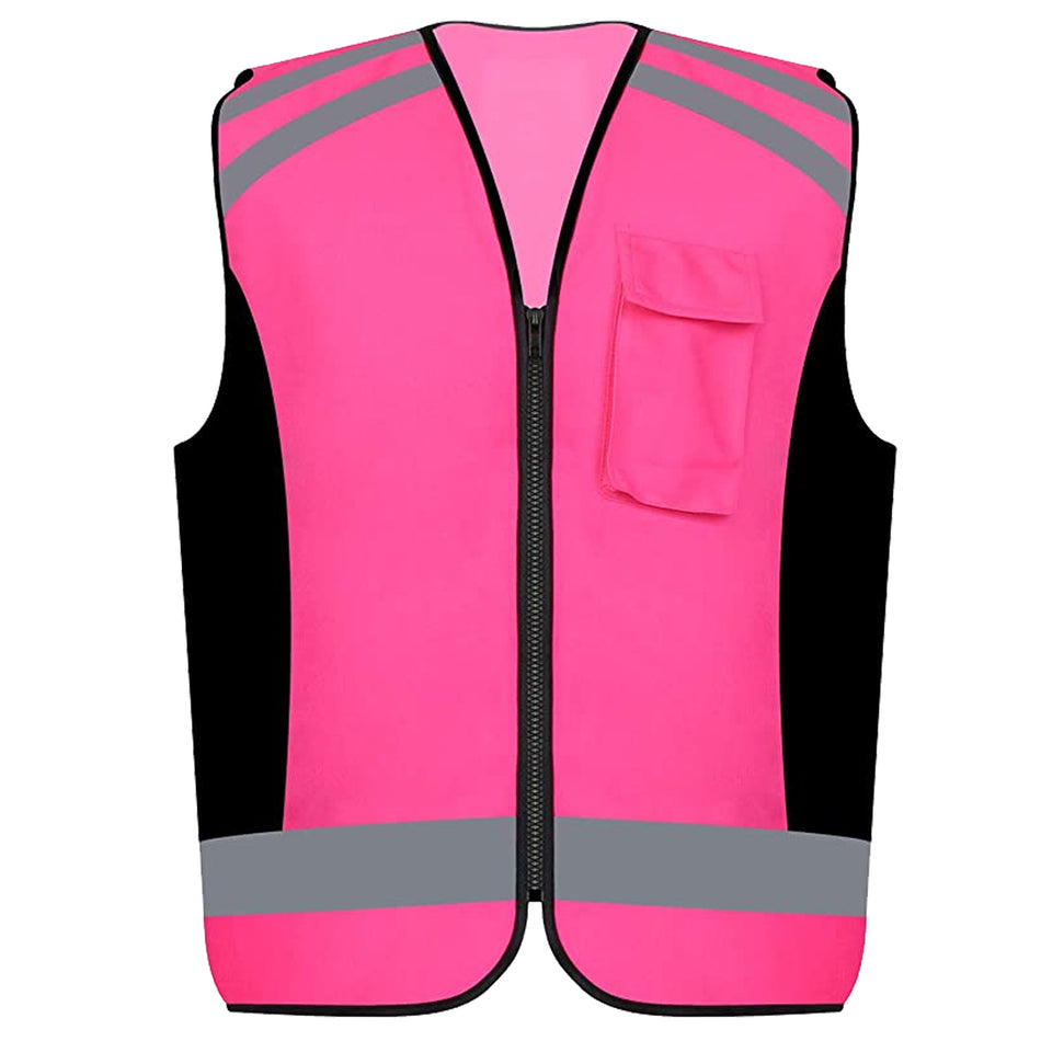 SMASYS High Visibility Pink Safety Reflective Vest for Women