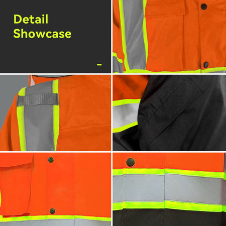 SMASYS Safety Work Bomber Reflective Jacket, Winter Fleece Liner Jacket SMASYS Store