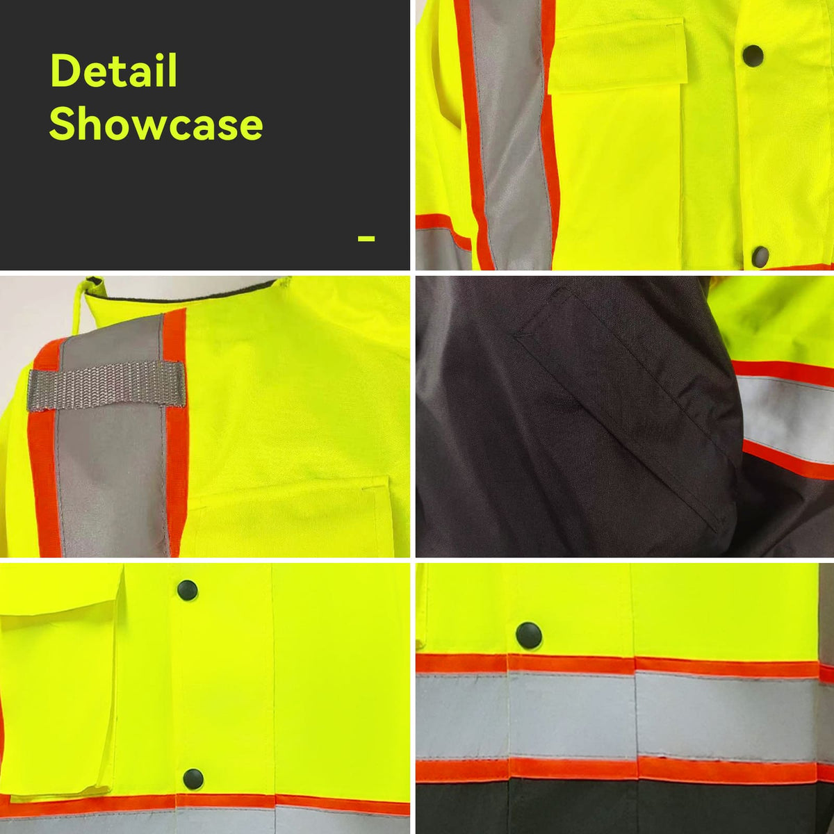 SMASYS Safety Work Bomber Reflective Jacket, Winter Fleece Liner Jacket SMASYS Store