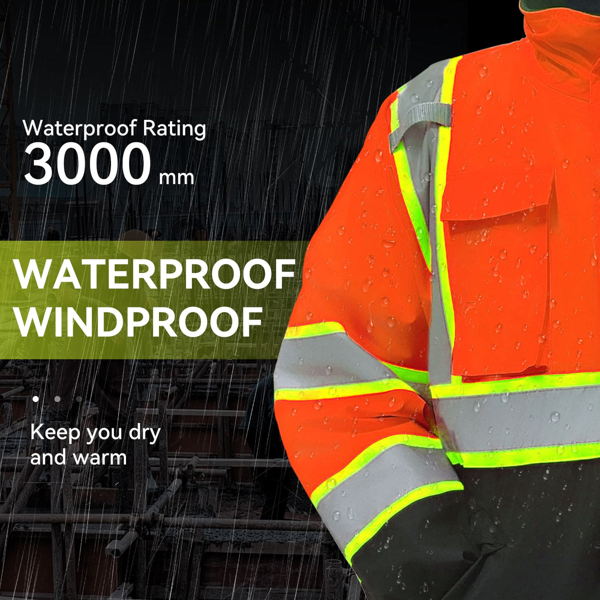 SMASYS Safety Work Bomber Reflective Jacket, Winter Fleece Liner Jacket SMASYS Store