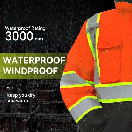 SMASYS Safety Work Bomber Reflective Jacket, Winter Fleece Liner Jacket SMASYS Store