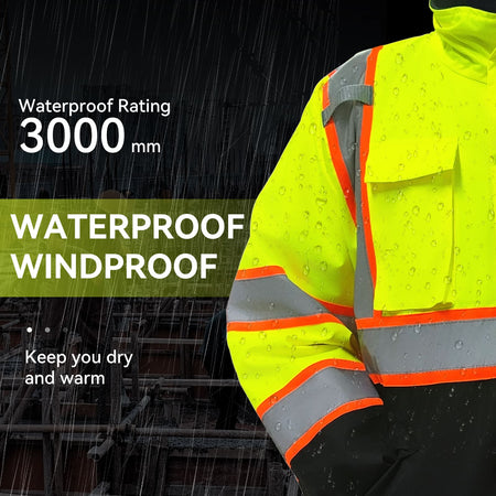 SMASYS Safety Work Bomber Reflective Jacket, Winter Fleece Liner Jacket SMASYS Store