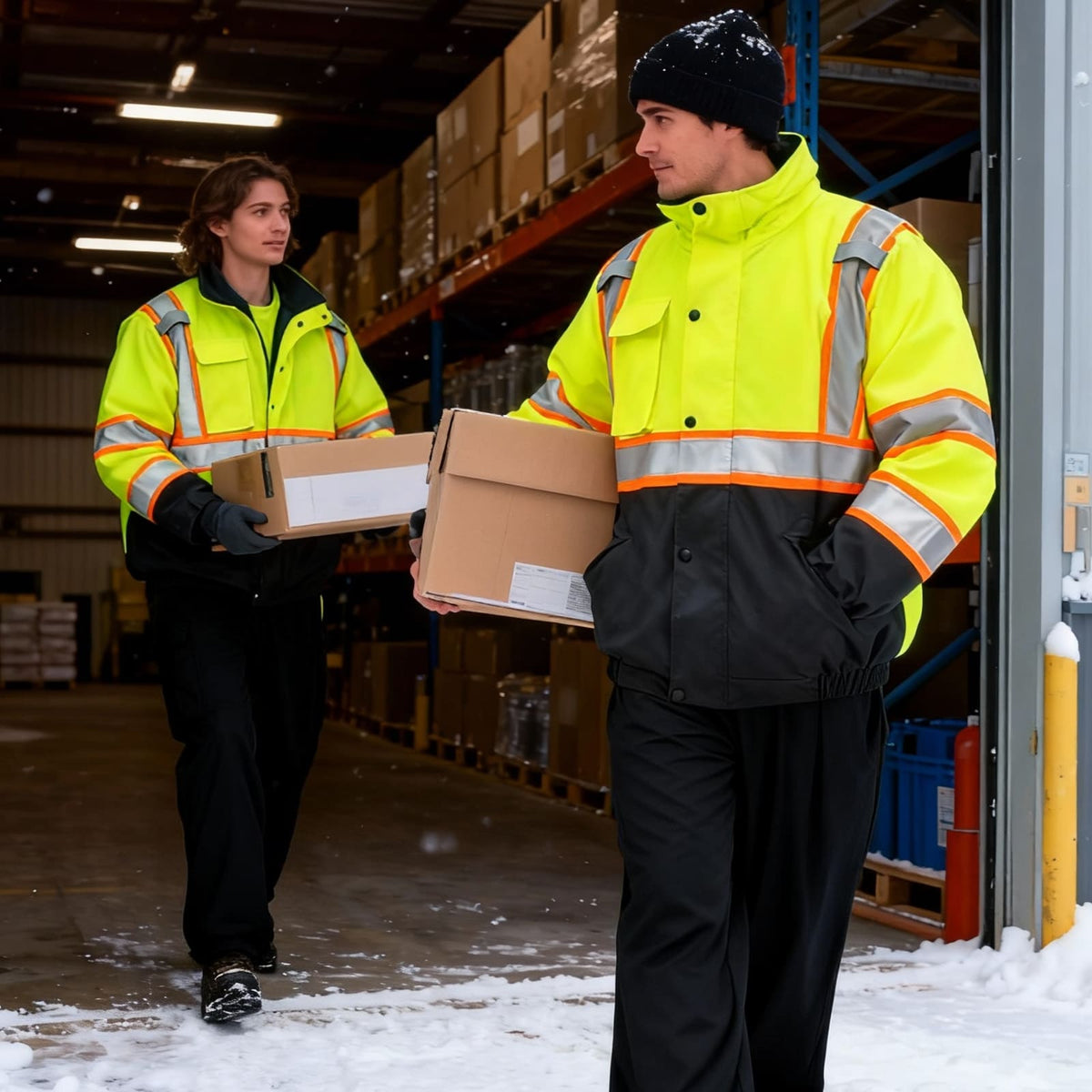 SMASYS Safety Work Bomber Reflective Jacket, Winter Fleece Liner Jacket SMASYS Store