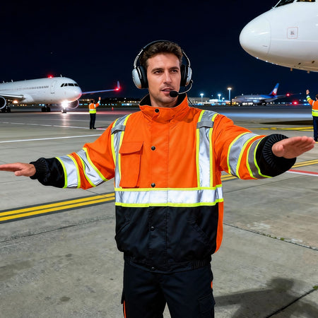 SMASYS Safety Work Bomber Reflective Jacket, Winter Fleece Liner Jacket SMASYS Store