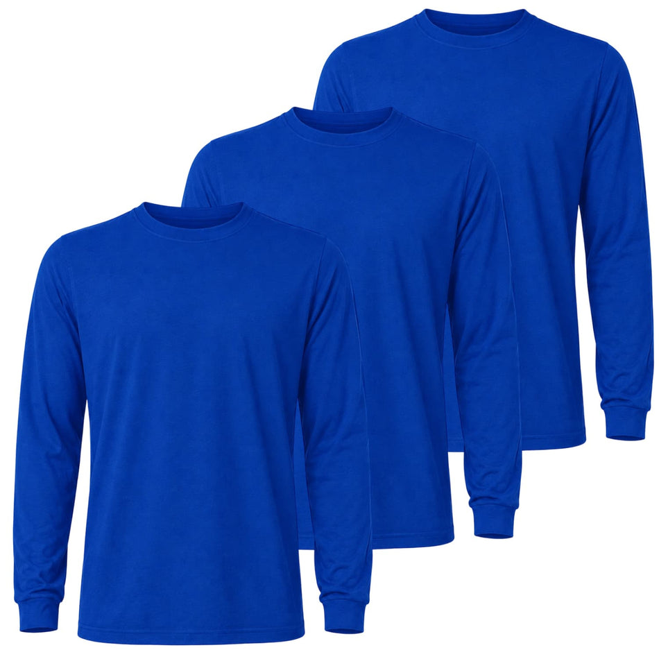 SMASYS 3PCS TC Polyester Cotton Hi Vis Shirts, UPF 30 Sun Protection Shirts for Men
