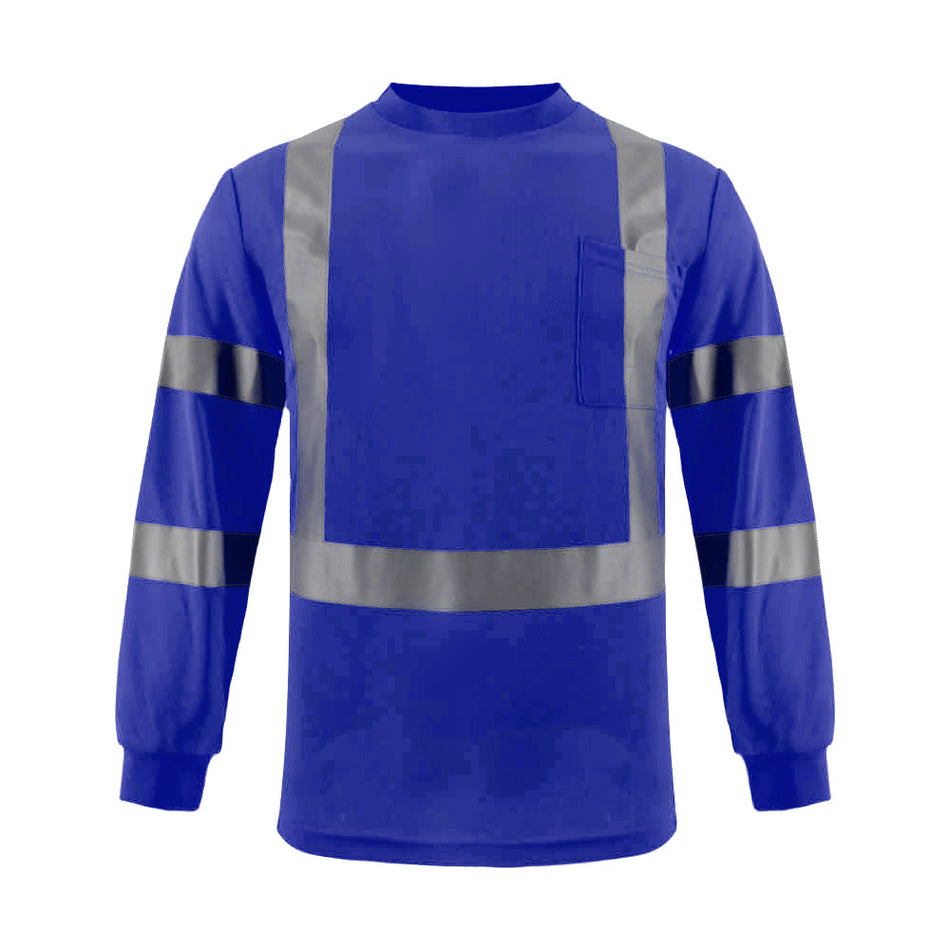 Camisas de seguridad reflectantes SMASYS de alta visibilidad clase 3, manga larga con bolsillo