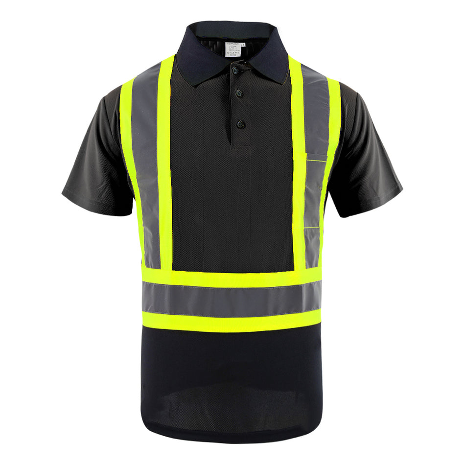 SMASYS Reflective Workwear Short Sleeve High Vis Safety Polo Shirts