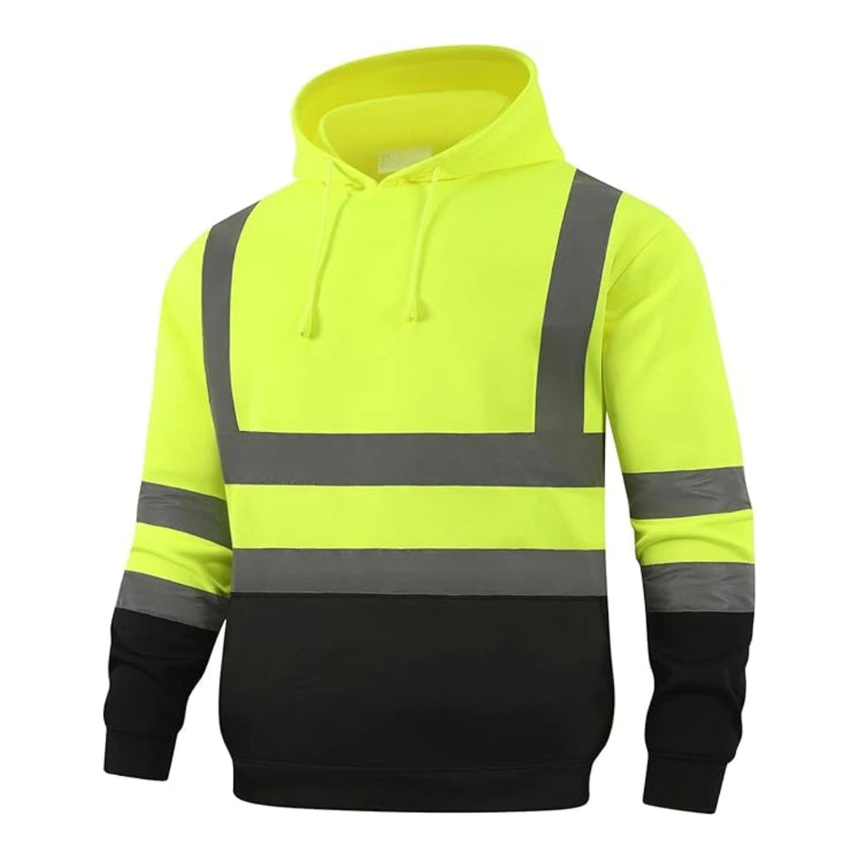 SMASYS Hi Vis Hoodie, ANSI Class 2 Safety Reflective Pullover Hoodie