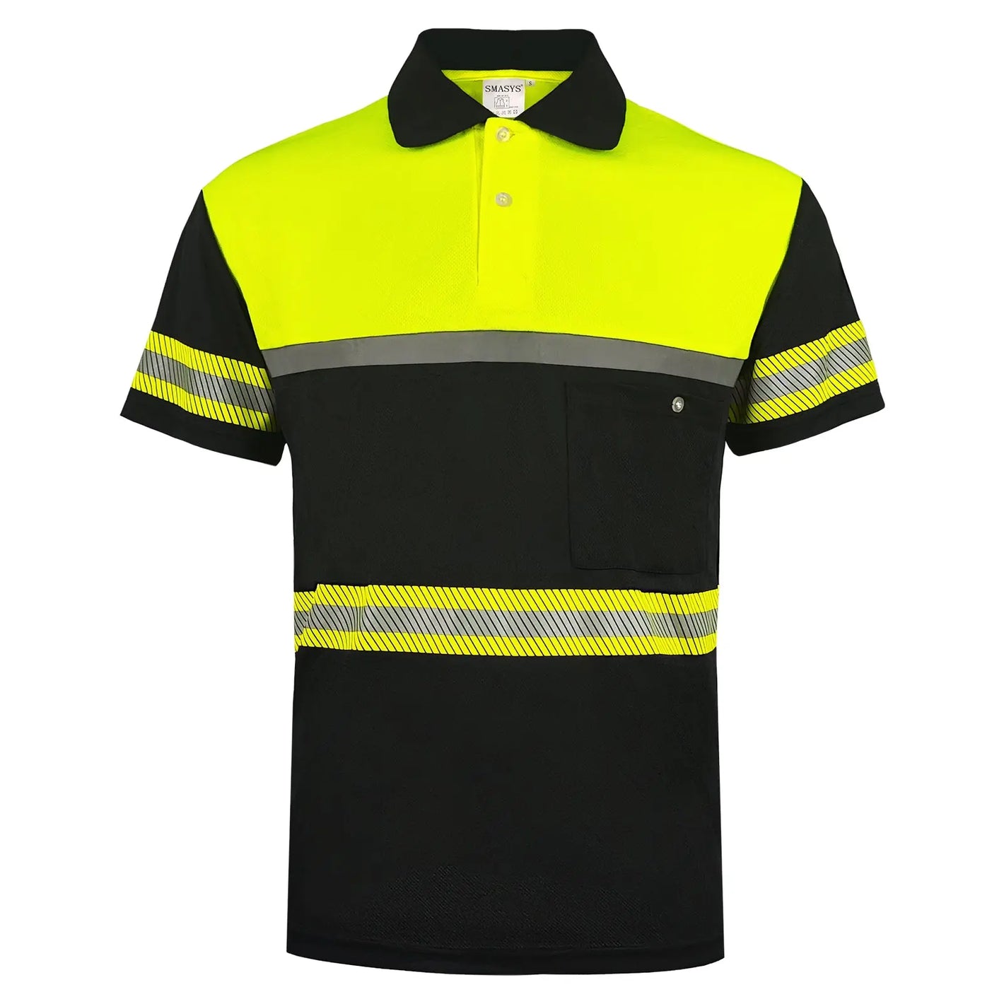 SMASYS High Reflective Polo Shirts with Pocket, Hi-Vis Safety T-Shirts SMASYS Store