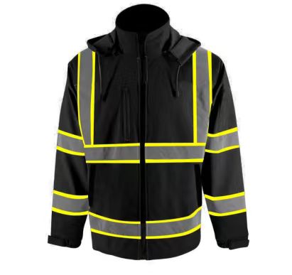 SMASYS Safety Reflective Stripe Softshell Hivis Jacket