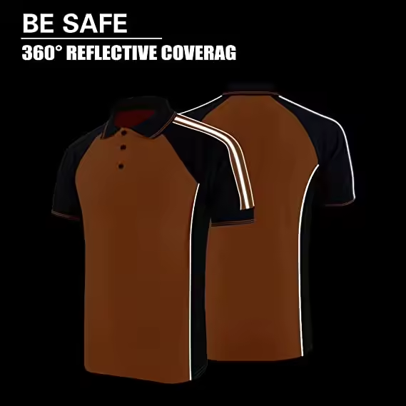 Safety Polo Shirts High Visibility Reflective Cycling Shirts
