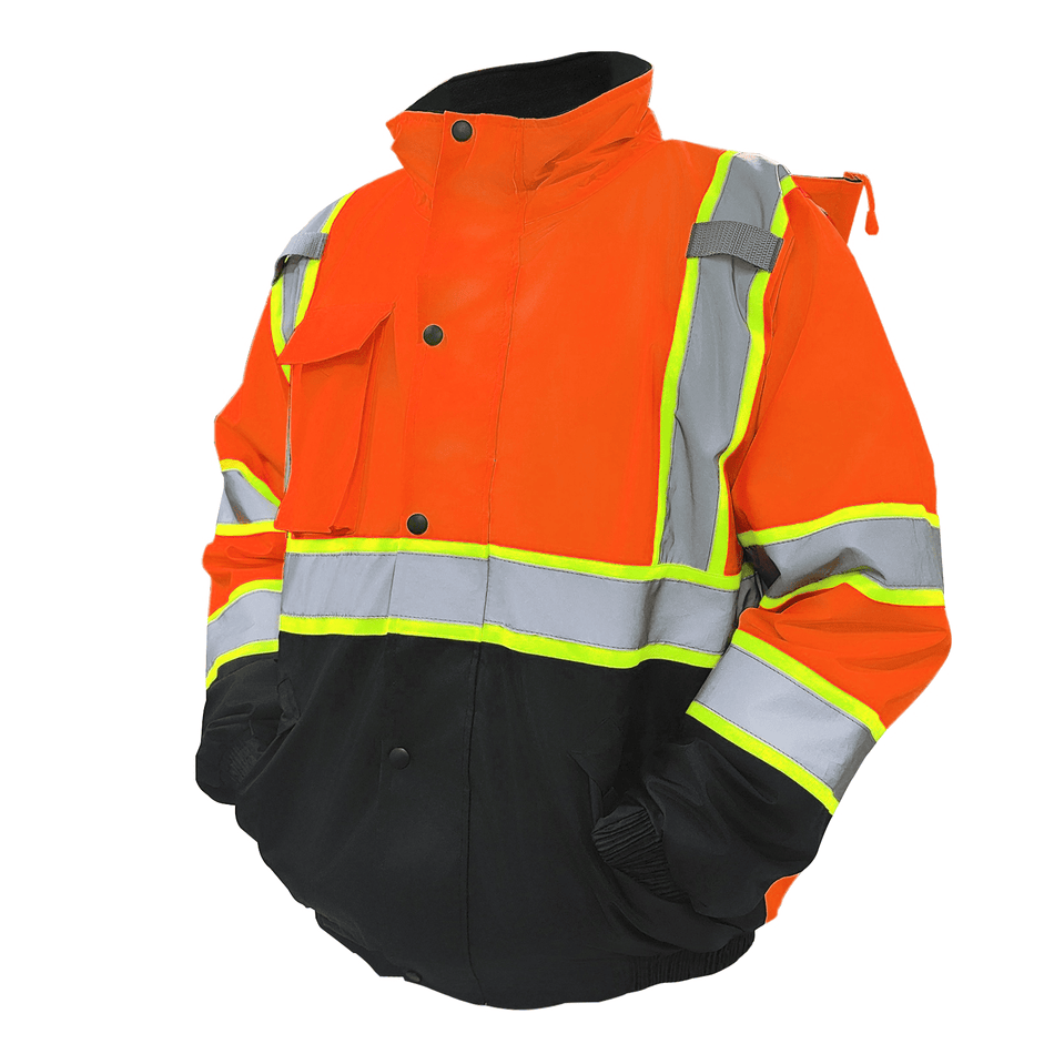 Safety Work Bomber Reflective Jackets for Men, Winter Fleece Liner Jacket ANSI Compliant