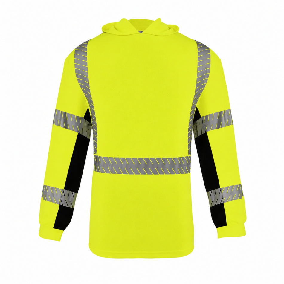 SMASYS Long-sleeve Safety Hoodie with Silver Slanted Carving Reflective Tape SMASYS Store