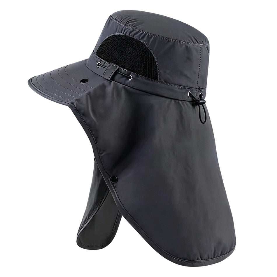 SMASYS Outdoor Wide Brim Fishing Hat,UPF 50+ Sun Protection Cap with Face Neck Flap
