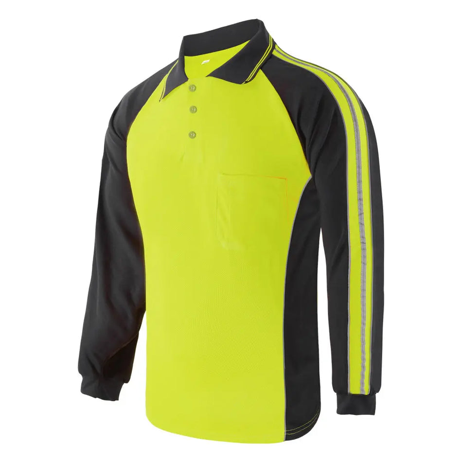 SMASYS Outdoor Long Sleeve Safety Polo Shirts High Visibility Reflective Shirt SMASYS Store