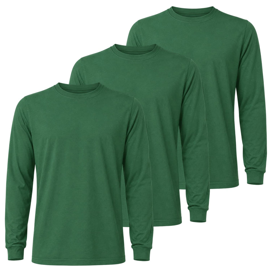 SMASYS 3PCS TC Polyester Cotton Hi Vis Shirts, UPF 30 Sun Protection Shirts for Men