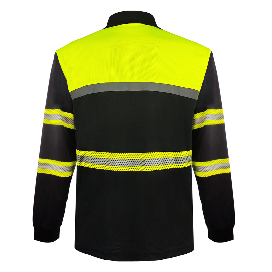 SMASYS High Reflective Polo Shirts with Pocket, Long Sleeve  Safety Shirts