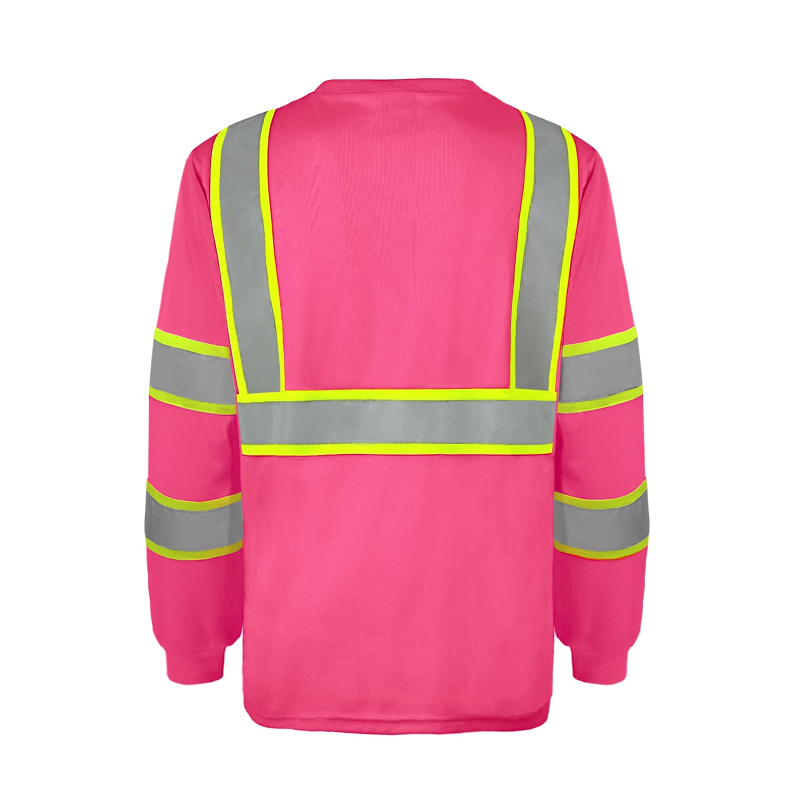 SMASYS Hi Vis Long Sleeve Safety Shirts Construction Dual-Tone Reflective Strips with Chest Pocket