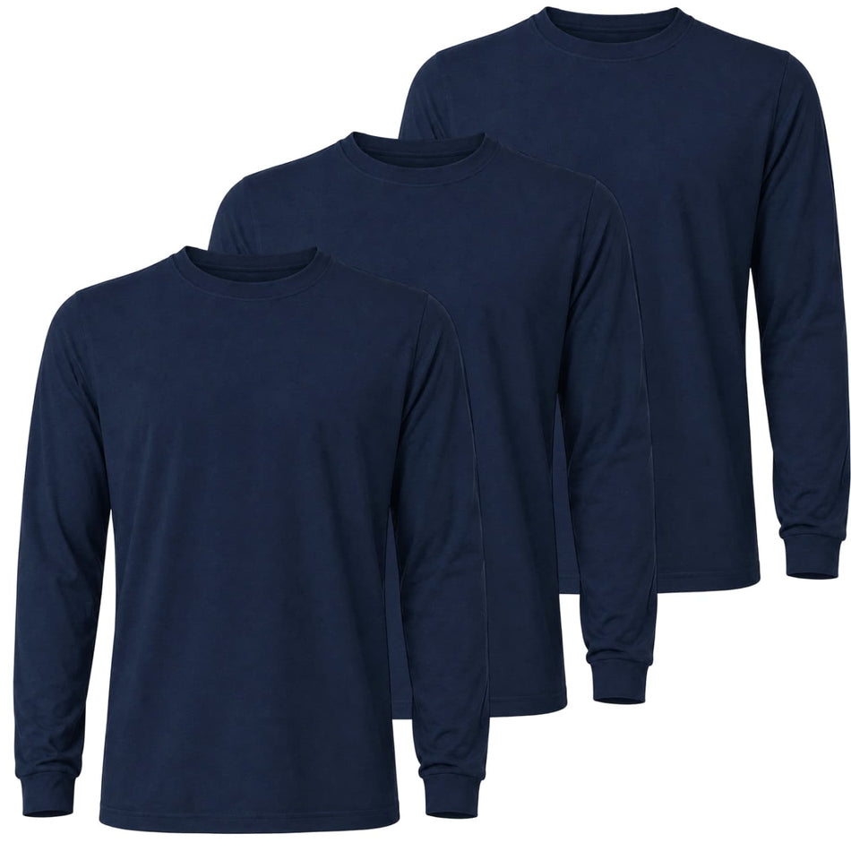 SMASYS 3PCS TC Polyester Cotton Hi Vis Shirts, UPF 30 Sun Protection Shirts for Men