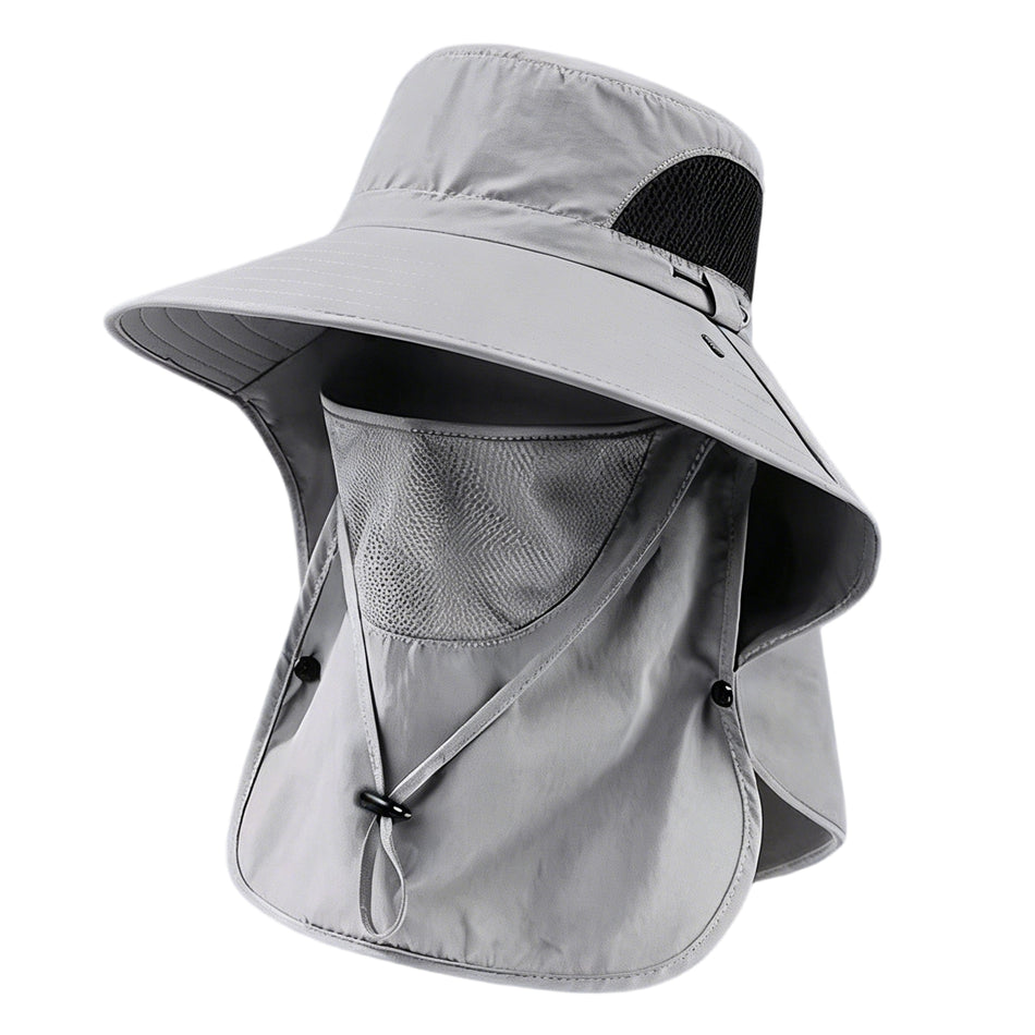 SMASYS Outdoor Wide Brim Fishing Hat,UPF 50+ Sun Protection Cap with Face Neck Flap