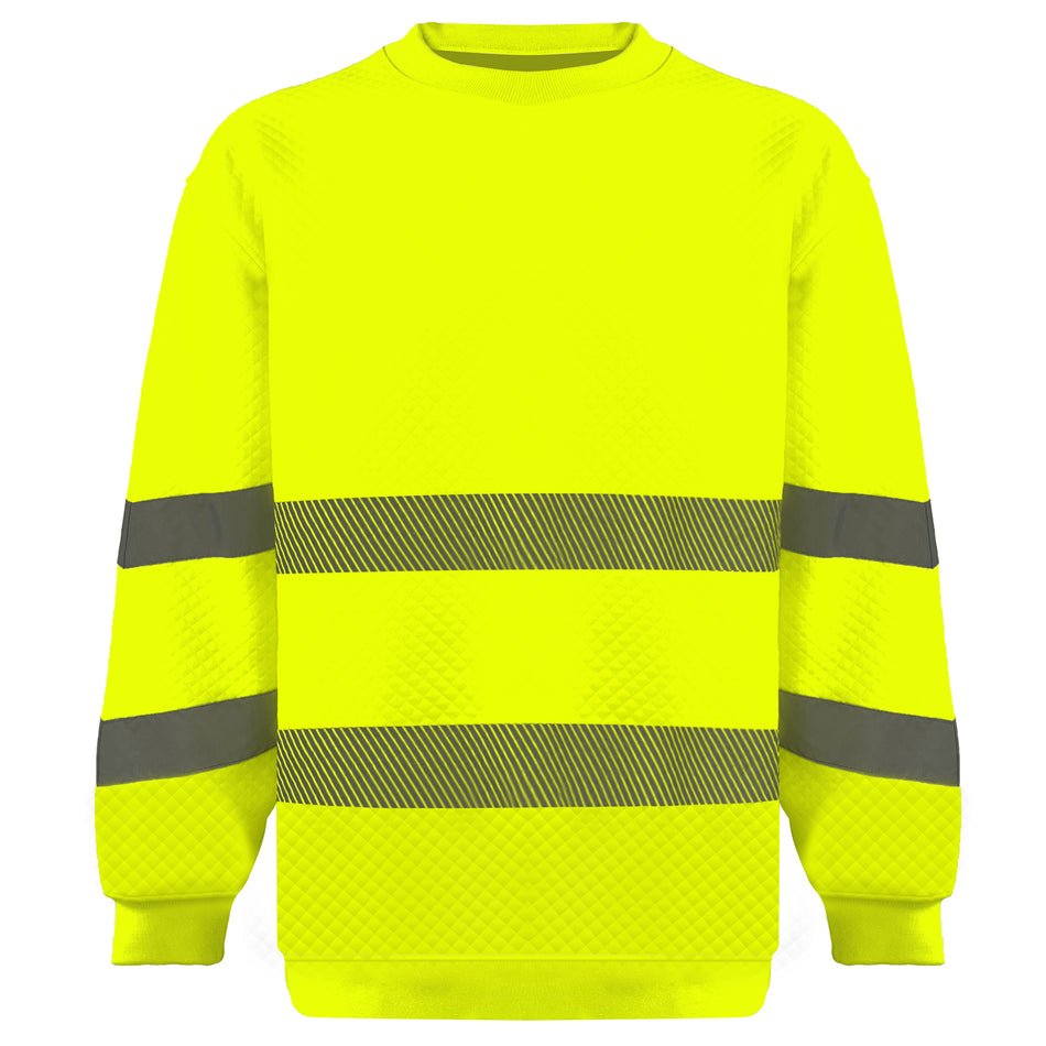 SMASYS Class 2 Hi-vis Reflective Long Sleeve Pullover Sweatershirt