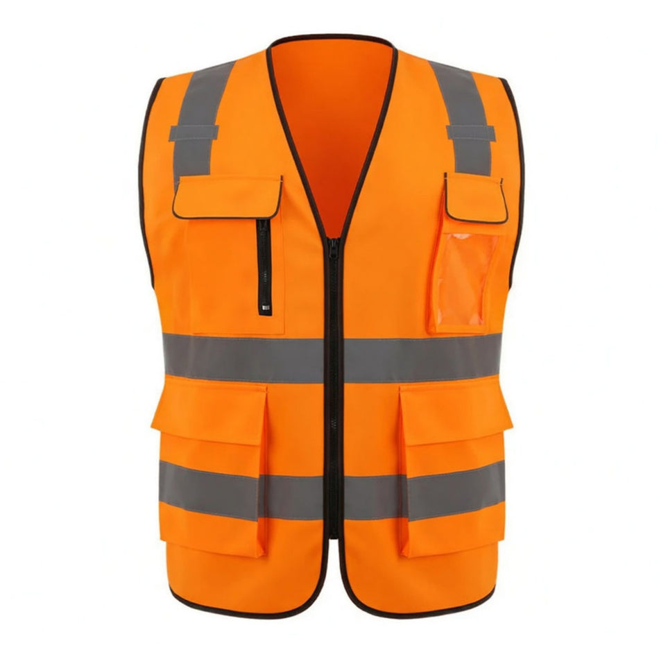 SMASYS High Visibility Multifunctional Reflective Safety Vest with Pockets
